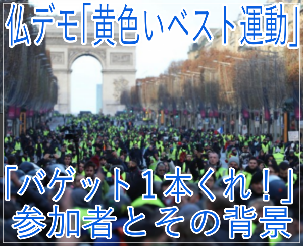 仏デモ｢黄色いベスト運動｣で｢バゲット１本くれ！｣参加者とその背景はfu2